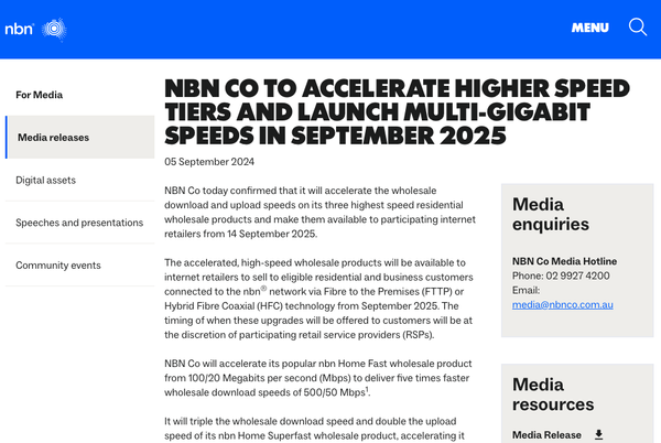 Ready for NBN Co Multi-Gigabit Speed Tiers ?